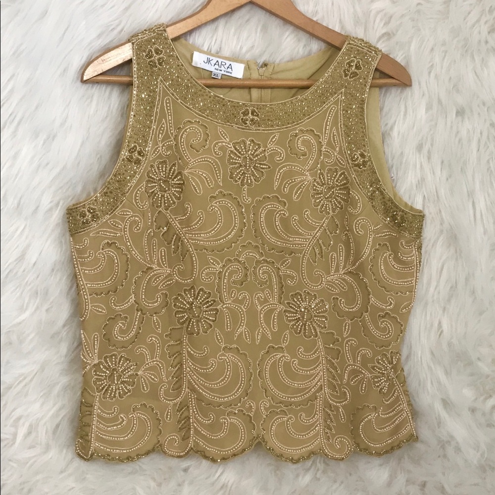 COPY - J Kara Women’s Beaded Sleeveless Top